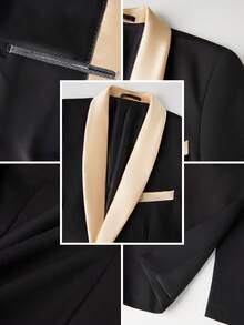 Men's 3-Piece Suit Slim Fit Shawl Lapel Tuxedo Set (Jacket, Vest, Pants) - Wedding Formal Casual Blazer - 香檳色 - 查看 4