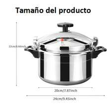 4L Aluminum Pressure Cooker Steamer Soup Pot Set Cooking Meat Compatible With Gas Stove Top And More For Kitchen Restaurants, Used For Cooking Rice, Soup - Silver - View 4