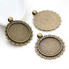 4pcs 25mm Inner Size Multi-Styles Pendant Cabochons Blank Base Setting Bezel Tray DIY Jewelry Making Accessories Findings For Necklace Keychains - Pendant Blank Base Setting - View 23