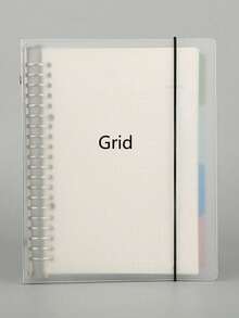 ovlook 1 sổ bìa cứng kẹp kim loại có thể tháo rời, kèm theo 1 bút bi hoặc 1 thước kẻ mềm và 4 trang chia ô (Khổ giấy không phân cách, khổ giấy chấm bi, khổ Cornell, khổ giấy trắng, khổ A5, B5, A4) - Nhiều màu - Xem 6