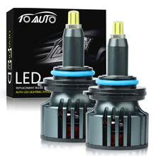 TOAUTO 2 件 H1 H7 LED 汽车大灯灯泡 H11 80W 28000LM 灯 HB3 9005 HB4 9006 Hir2 Turbo 双 LED 适用于投影式镜头汽车雾灯