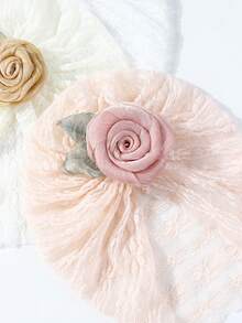 3pcs Rose Lace Hats, Suitable For Daily Use, Fits 0-2 Years Old - Multicolor - View 6