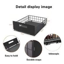 Pull-Out Storage Rack For Under The Sink - No Drilling Required / Space-Saving - Ideal For Storing Snacks, Condiments And Household Items - 黑色 - 查看 9