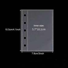 10pcs/20pcs/30pcs M5 Binder Clear Card Sleeves, 3 Inch Postcards Holder, Double Side 5 Holes Kpop Mini Collect Book Refill Bags,For School Supplies,Back To School