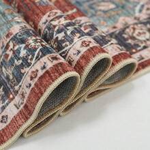 9x12 Area Rugs Living Room - Large Boho Stain-Resistant Rugs With Non-Slip Backing, Vintage Design Bedroom, Beige/Brown, Home Decor Floor - Red - View 6