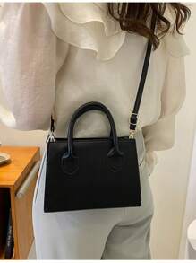 Bolso cuadrado de doble asa, ligero y de estilo casual para negocios, perfecto para adolescentes, mujeres, estudiantes universitarios, principiantes y trabajadores de cuello blanco, ideal para la oficina, la universidad, el trabajo, los traslados, el aire libre, los viajes y las salidas