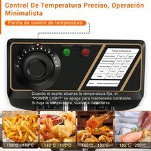 Mera House freidora de aceite,freidora eléctrica de aceite 5L 1400W con Control de Temperatura | Cesta Antiadherente y Protección Antiderrames | Ideal para Papas Fritas, Carnitas y Familias Mexicanas,freidora de aire ,freidora - Plateado - Ver 7