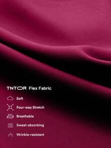 TNTOR 加大码女式高腰提臀紧身裤，高弹速干紧身运动裤，蜜桃臀，中腰，瑜伽，黑色，长裤，高腰设计，收腹，适合运动、骑行、健身爱好者 - 中紫紅色 - 查看 5