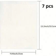 7 件塑料帆布、塑料网、刺绣网、针织钩针物品、DIY 手工艺品、杯垫钩针、创意设计裁剪网布 - 白色 - 查看 11