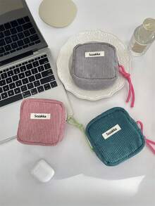 1个装化妆包，多色灯芯绒纯色卫生袋，防水化妆包，口红收纳包，女士化妆包，小巧收纳化妆盒，女士旅行包，铅笔盒，日常大容量化妆刷收纳袋，旅行洗漱包，化妆包，铅笔袋，圣诞礼物，收纳袋，旅行，女士旅行必备礼物，收纳袋，手拿包/小手提包，化妆品收纳包，化妆品整理包，收纳袋，刷子收纳袋，迷你收纳袋，大容量收纳袋