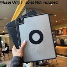 Magnetic Detachable IPad Protective Case, Suitable For 2020/2021/2022 IPad Pro 11 Inch, 3+Y Folding Design With Pencil Slot, Clear Acrylic Bottom Shell, Fits IPad 10th Gen, IPad Mini 7/6, And IPad 7/8/9 10.2 Inch, Multi-Angle Stand, Smart Sleep/Wake Function, Easy To Operate - Black - View 4