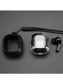 Transparent True Wireless Bluetooth Earphones, In Ear Noise Reduction Earphones, Microphone High Fidelity Stereo, Gaming Earphones USB Charging Suitable For Call And Outdoor Sports, Silicone Protective Case For Earphones