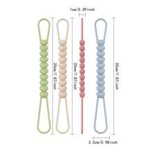 1pc Teether Anti-Lost Chain With Clip, Baby Pacifier, Chewable Silicone Anti-Lost Rope, Suitable For Baby Boys And Baby Girls, Can Be Used In Strollers, High Chairs, Cribs, Hanging Baskets, Car Seats - Multicolor - View 3