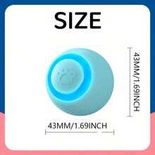 Bola rodante inteligente con gravedad, juguete eléctrico inteligente para mascotas, recargable por USB, juguete interactivo para gatos, disponible en varios colores. Adecuado para gatitos, ayuda a los gatos a aliviar el estrés y el aburrimiento, activa el instinto de caza del gato a través del movimiento. El tamaño del producto se adapta a gatos de diferentes tamaños, los gatos no sienten amenaza y se activa su naturaleza de caza.