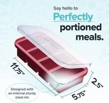 1 Cup Silicone Freezer Molds - Perfect For Storing Broth, Rice, Leftovers And More - Silicone Freezer Trays With Lids For Meal Prep - Cranberry - 1-Pack,9830919 - 黃色 - 查看 2