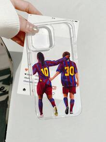 专为10号和30号足球运动员设计的透明手机壳，具有全面的防摔防震保护，展现酷炫个性。兼容手机壳和Galaxy手机壳，手机壳，兼容 13、15、16 Pro Max、 16、 14、 16 Plus手机壳、Galaxy手机壳 - 彩色 - 查看 4