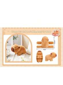 Animal Slap Bracelets Stuffed Animal Capybara Huggers Slap Bracelets 8.5'' Capybara Plush Toy Wrist Stuffed Animal Slap Band For Kids Birthday Party Favor Supply Gift