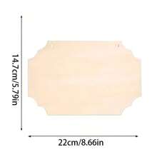 3 件/包 14.7 厘米 * 22 厘米空白木质标牌、DIY 木板、绘画用品、手工艺品和装饰品、铭牌、家居、户外、花园、门廊、门窗装饰、木雕、建筑模型、节日礼物、装饰性悬挂木质饰品、艺术板，适用于返校、万圣节、感恩节、圣诞节、生日、婚礼派对装饰