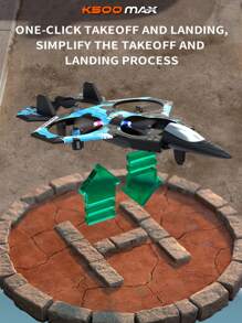 CASRRA K500 Remote Control Drone, Made Of SBS Anti-Fall Material, Camouflage Color, One-Key Roll/Take-Off/Descend/Hover/Hand Throw Features, Suitable For Beginners, Indoor/Outdoor/Party Entertainment Use, Multi-Rotor Quadcopter Toy, Fighter Plane Model Remote Control Toy (Spare Propeller Blades Included), Also An Excellent Birthday/Christmas/Halloween Gift