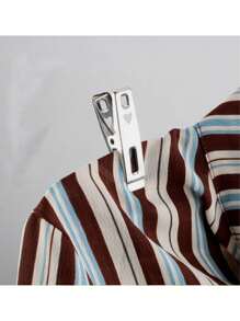 20/40pcs Stainless Steel & Wooden Clothespins, Drying Clips For Hanging Clothes, Bedding, Windy Drying Clip