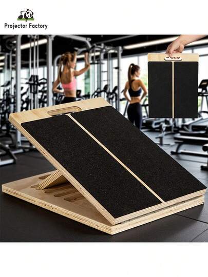 LIPETY Portable Wooden Sloping Board,3rd Gen Adjustable Slant Board For Calf Stretching & Squat Wedge – Recovery & Strength Training