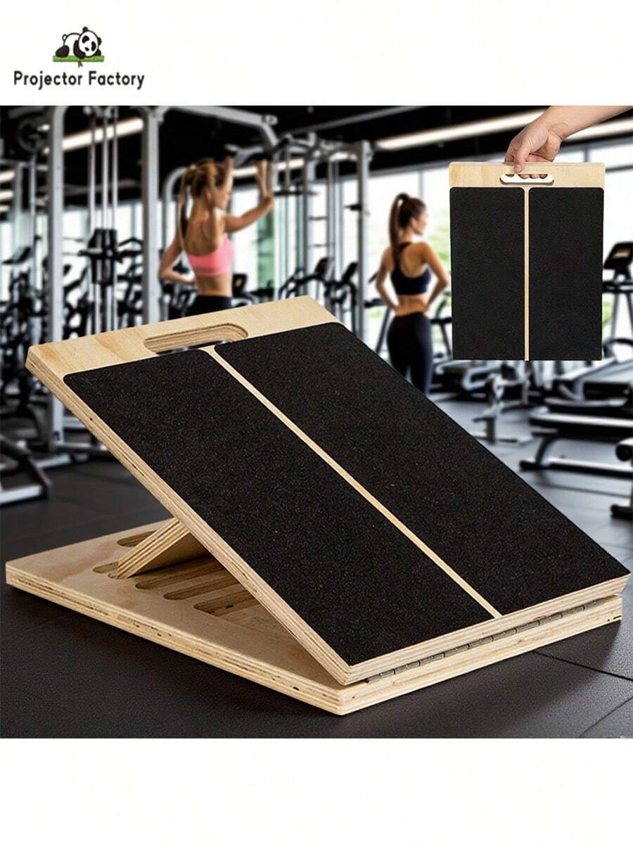 LIPETY Portable Wooden Sloping Board,3rd Gen Adjustable Slant Board For Calf Stretching & Squat Wedge – Recovery & Strength Training