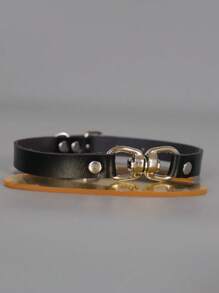 Colares de Rebite Góticos para Mulheres, Colar de Halloween para Meninas "E" Sombrias, Colar Gargantilha Fashion Punk de Couro PU com Vários Picos Colar Gargantilha Anel de Pescoço Joias Masculinas