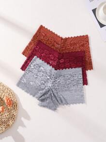 8 Pcs Sexy Women Seamless Panties Lace Comfortable And Breathable Women's Sports Underwear Hollow-Out Briefs