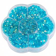 5000pcs/Box, 2mm 3mm 4mm 5mm 6mm, 5 Sizes, Silver Base Crystal Beads Stones,Flower Shape Box Packed, Round Flatback Rhinestones Multi Colors Crystal Gems Non HotFix DMC Jewelry Beads Glass Stones Diamond 3D Pattern Design Accessories Glitter Manicure Decal Decorations For Clothes,Bag,Shoes,Cups,Phone Covers,Handicrafts,Diy Trim.