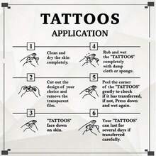 4 Pieces Of Beautiful Cherry Blossom Colored Tattoo Stickers, Sweet And Sexy Arm And Foot Bare Collarbone Flower Tattoo Stickers For Girls