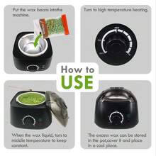4 Packs Wax Beads And 20 Applicator Sticks, Waxing Kit, Wax Warmer, Wax Pot For Hair Removal: Wax Heater Kit For Waxing, Painless Waxing Machine For Full Body - 英規插(220-240V) - 查看 5