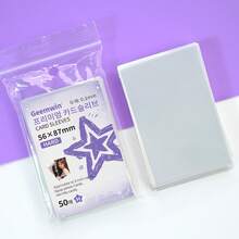 400/ 800pcs 56*87mm Transparent Hard Card Sleeves For 3-Inch Small Cards, Suitable For Mini Cards,Kpop Photocard Sleeves , Acid-Free Cpp Protective Sleeve - trắng - Xem 11