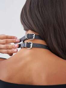 Leather Choke,Choker For Women,Choker Necklace,Halloween Costumes,Ladies' Harness Leather