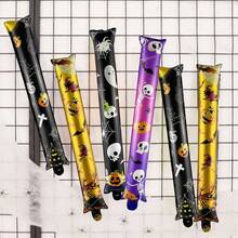 4 Stücke/8 Stücke Halloween Fledermaus Ballon Set, enthält 12 Stücke/Set Fledermaus Aufkleber, Schädel, Fledermaus, Kürbis, Hexe, Spinne Geist Muster, geeignet für gruselige Halloween Nacht Party Dekoration, Trick or Treat Party Dekoration, Halloween Dekoration, Geburtstags Party Dekoration