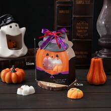 10个万圣节跨境新款糖果礼袋，万圣节南瓜派对包装盒二合一装饰收纳，适合万圣节氛围的节日主题图案，派对糖果/小礼物包装必备，轻巧便携，适合讨糖活动 - 彩色 - 查看 10