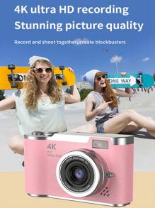 Digital Camera 18X Zoom 2.4-Inch Hd Rotable Screen Video Creative Compact Digital Cameras For Students Use CCD Camera Free DIY Crystal Stickers
