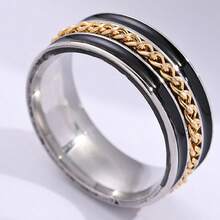 Men Wedding Rings - Gold - View 2