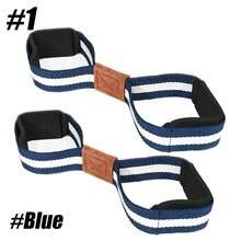1 Pair Figure 8 Lifting Straps For Weightlifting Powerlifting & Deadlifts Padded Wrist Protection Extra Hand Grip Wrist Straps For Gym Powerlifting Unisex Gym Fitness Accessories - Multicolor - View 12