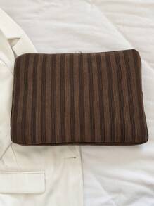 多尺寸简约奢华纯色笔记本电脑/平板电脑保护套 - 咖啡棕 - 查看 3