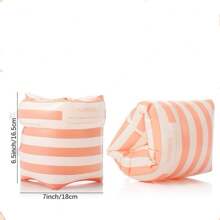 2 pièces Brassards gonflables, Brassards rayés en PVC pour manches flottantes pour piscine, sports nautiques pour adultes et enfants, entraînement à la natation, fête de plage d'été