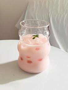 1 Peça/4 Peças Xícara de Café de Vidro de 550ml (Sem Canudo) para Uso Doméstico, Adequada para Mulheres, Xícara para Bebida, Chá com Leite. Xícaras de Vidro com Ondas Estéticas, Copos Ondulados, Copos de Vidro Transparentes para Café Gelado, Utensílios de Vidro Modernos e Únicos