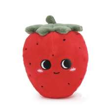 1PS 9CM Simulation Red Strawberry Plush Toy Party Decoration Small Gift Dining Table Ornament