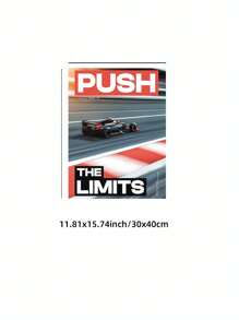 1 Stück rahmenloses F1 Rennwand Kunst Extrem Geschwindigkeit Sport Poster mit Adrenalin-Design, Vintage Retro F1 Auto Leinwanddruck für Männerhöhle/Wohnheim/Wohnzimmer, coole Poster für Schlafzimmer Dekoration & Geschenk zum Schulanfang (Wanddrucke, Motorsport Kunst, Rahmenlos)