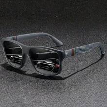 复古方形彩色条纹时尚眼镜，奢侈品牌设计师时尚眼镜，热带海滩度假夏季粉彩色长方形，闪亮材质，优雅美学假日装扮 - F364-2 - 查看 6