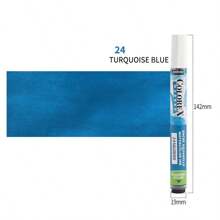 1 支 Pebeo 丙烯马克笔 1.2 毫米涂鸦防水高光笔非水溶性丙烯马克笔和 1 支 Pebeo 水彩马克笔，配有水溶性软头彩色刷，适用于学校用品，返校