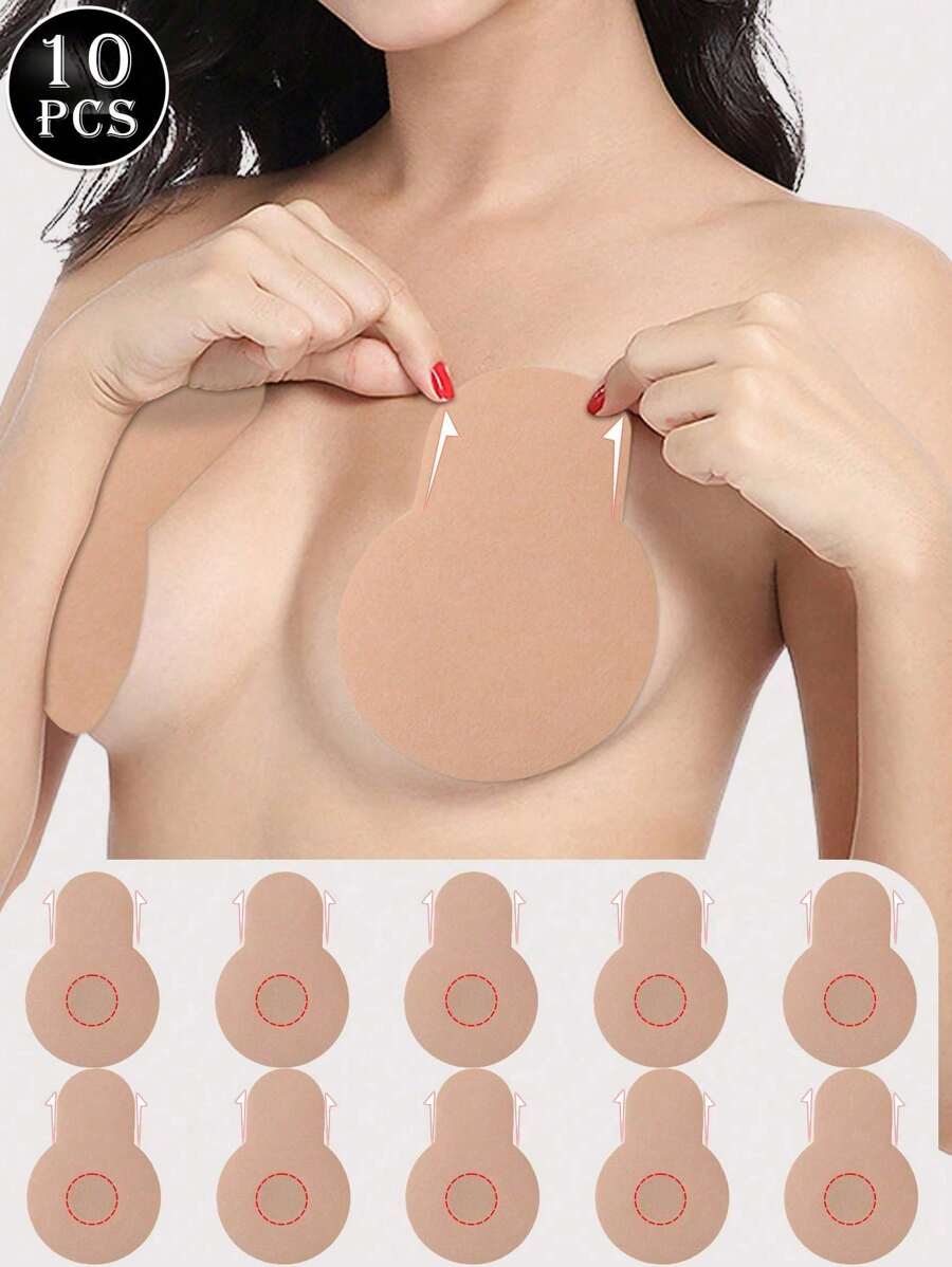 10 件粘性胸罩提升器，可重复使用粘性隐形胸罩，适合大胸围加大码女性