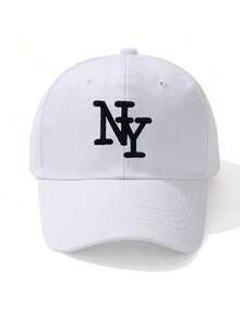 1 Mũ lưỡi trai bóng chày thêu móc và vòng thời trang NY màu trơn dành cho nữ, thích hợp cho mùa xuân, mùa hè, mùa thu, thể thao ngoài trời và mặc hàng ngày - A - Xem 9