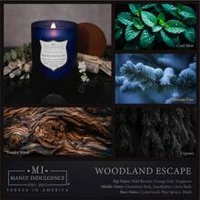 Vela en frasco Manly Indulgence Last Call de 16.5 oz - Aroma amaderado de vetiver, musgo de roble - Notas cítricas y especiadas - Eucalipto - Hasta 60 horas de combustión - Cera de mezcla de soja, vertida en EE. UU. - Escape del bosque - Ver 10