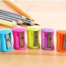 10/30/50pcs Mini Colorful Manual Pencil Sharpeners - Single Hole, Rectangular Plastic Design In Multiple Colors, Ideal For School And Office Use