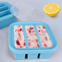 1/2-Cup Silicone Freezer Tray With Lid 2 Pack Soup Freezer Molds Food Freezing Container Make 6 Perfect Soups, Broths, Stews, Sauces, Curries,9831734